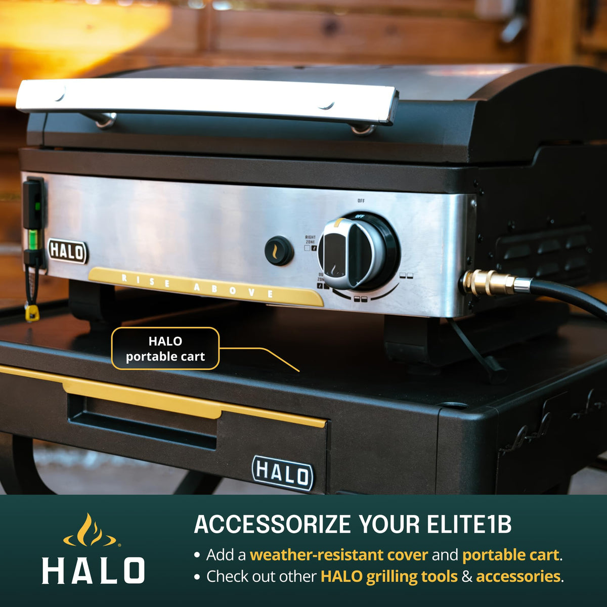 HALO Elite4B Outdoor Griddle, 4-Burner, 720 sq. in. Wind-Resistant Propane Cooking Surface