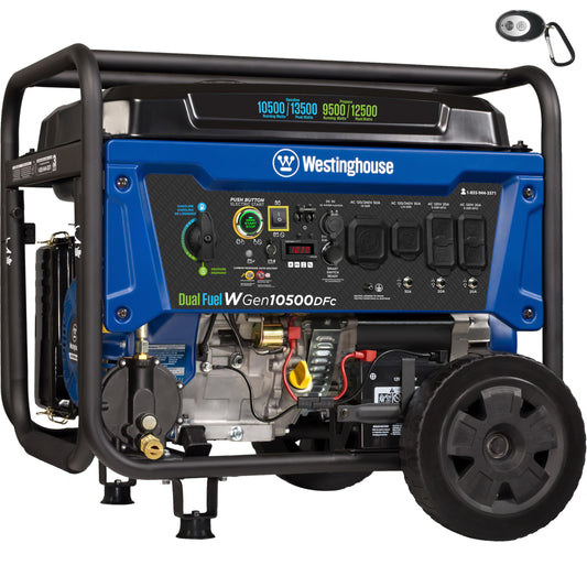 Westinghouse 13500 Peak Watt Dual Fuel Home Backup Portable Generator, Remote Electric Start, Transfer Switch Ready, Gas and Propane Powered
