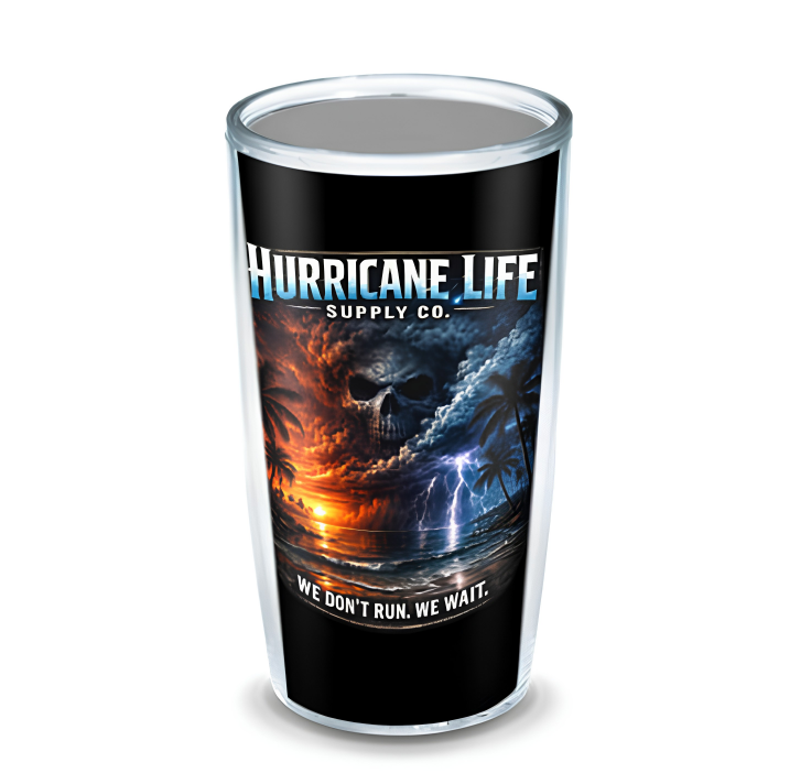 Hurricane Life Supply Co. Nous ne fuyons pas. Nous attendons. Gobelet isotherme 473 ml.