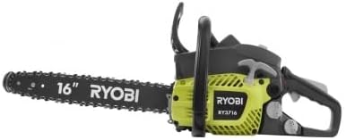 RYOBI 16 in. 37cc 2-Cycle Gas Chainsaw with Heavy-Duty Case, Green, RY3716