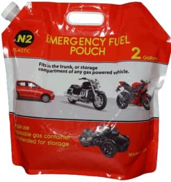 2-Gallon Foldable Gas Pouch for Motorcycles, Cars & Emergency Storage