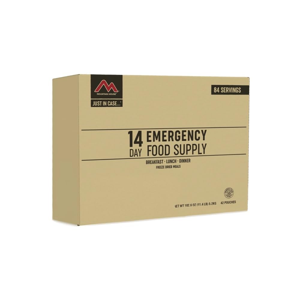Mountain House Emergency Meal Assortment Kits, Freeze-Dried Survival Food Kit for Disaster Preparedness & Long-Term Storage, 30-Year Shelf Life