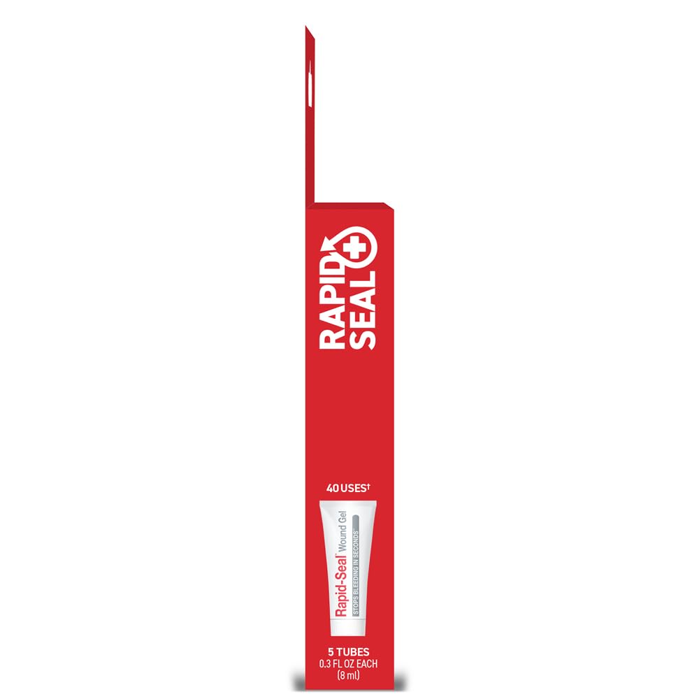 Rapid-Seal Hemostatic Wound Gel, 2 Tube, Stops Bleeding in Seconds
