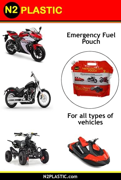 2-Gallon Foldable Gas Pouch for Motorcycles, Cars & Emergency Storage