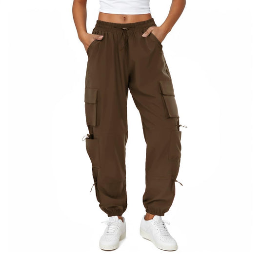 COPYLEAF Parachute Cargo Pants Women with 6 Pockets Quick Dry Hiking Pants