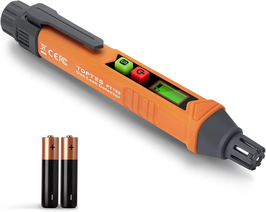 PT199 Natural Gas Leak Detector with Audible/Visual Alarm, Methane & Propane, Orange