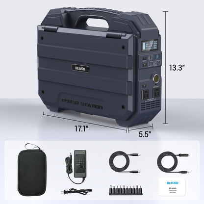 BLAVOR 1600W Solar Generator, 1024Wh Power Station with Built-In 40W Panel