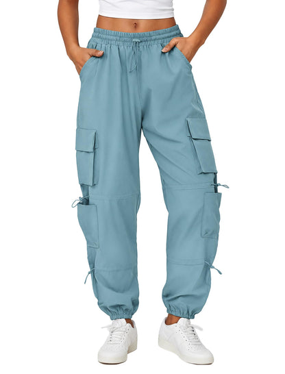 COPYLEAF Parachute Cargo Pants Women with 6 Pockets Quick Dry Hiking Pants