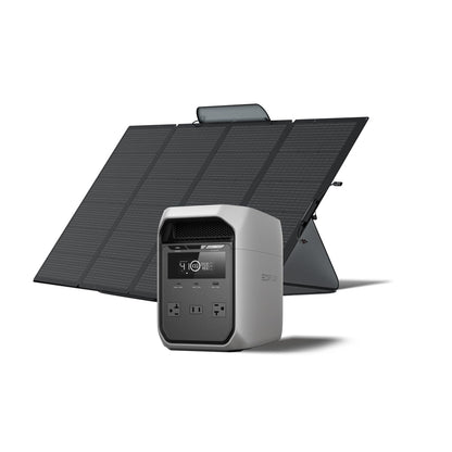 EF ECOFLOW Solar Generator Delta 2 with 220W Solar Panel, 1024Wh LFP(LiFePO4) Battery, 1800W AC/100W USB-C Output, Fast Charging Portable Power Station for Home Backup Power, Camping & RVs