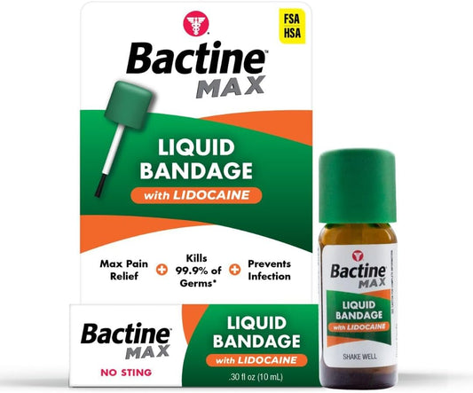 Bactine MAX Liquid Bandage with 4% Lidocaine, 0.30 fl oz