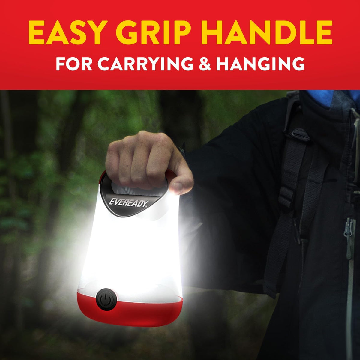 Eveready LED Camping Lantern X-250, 2-Pack, Water-Resistant, 100-Hour Runtime