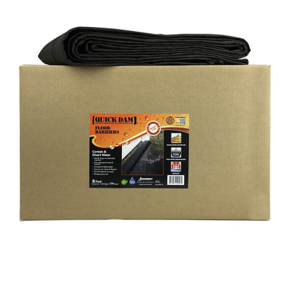 Quick Dam Water Activated 5ft Flood Barrier, Pack of 2