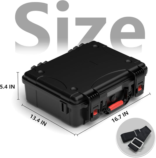Starlink Mini Case, Waterproof Hard case Fits Star Link Mini Dish, Portable Shoulder Dual Carry Options with Precision Cut Foam For Starlink Accessories,Ideal for Travel and Camping