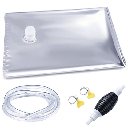 116 Gallon Aluminum Foil Emergency Water Storage, Bathtub Water Storage Bag with Hand Pump, Water Storage Bladder for Hurricane Disaster Preparedness Survival Drinking Water