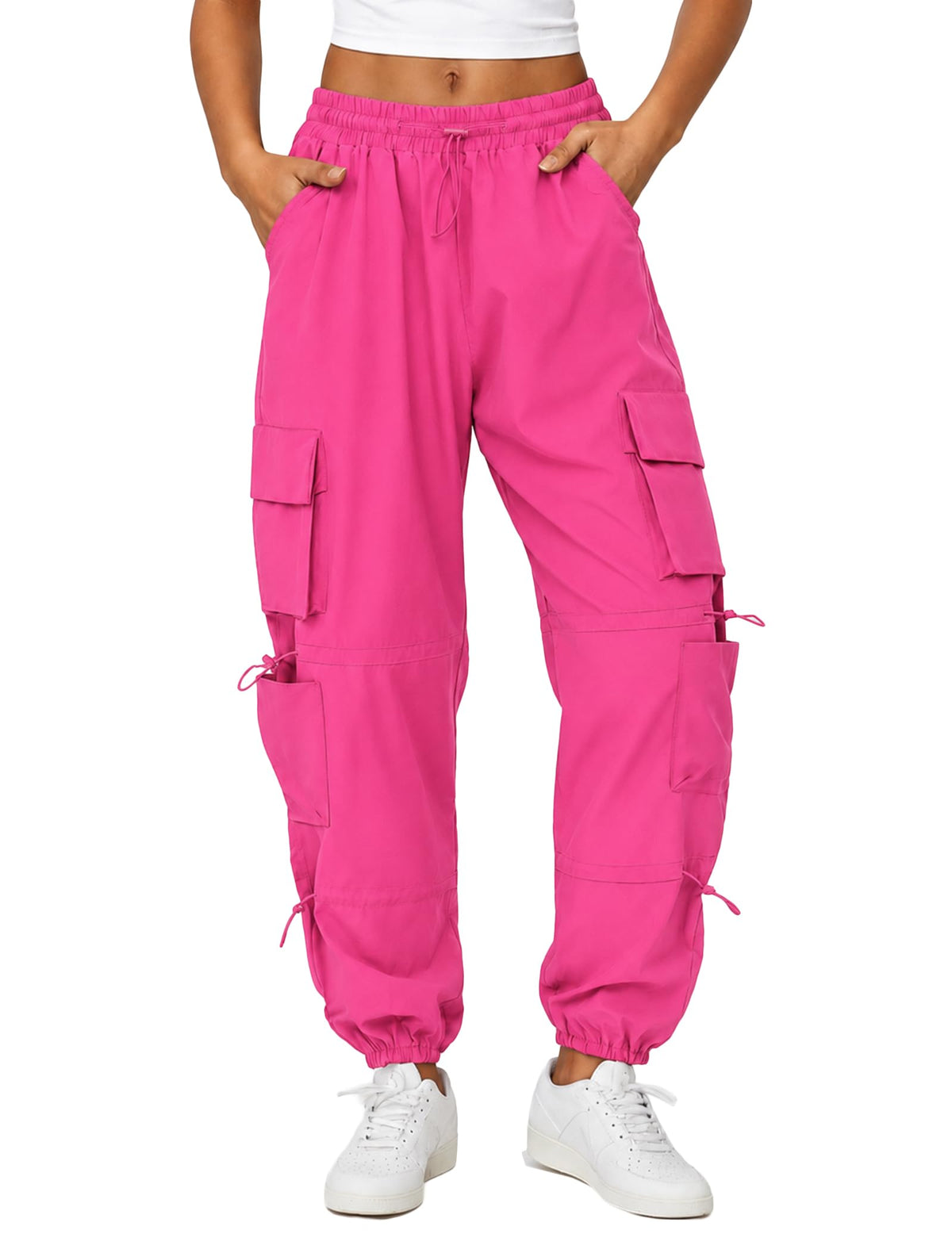 COPYLEAF Parachute Cargo Pants Women with 6 Pockets Quick Dry Hiking Pants