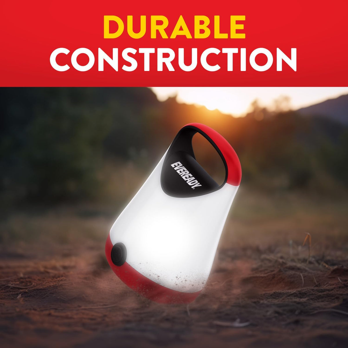 Eveready LED Camping Lantern X-250, 2-Pack, Water-Resistant, 100-Hour Runtime