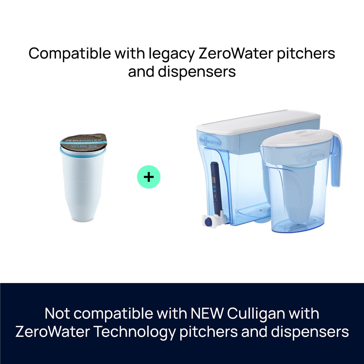 ZeroWater 10-Cup Pitcher Water Filter Removes PFOA/PFAS