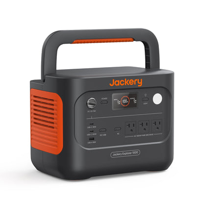 Jackery Explorer 1000 v2 Portable Power Station,1070Wh LiFePO4 Battery,1500W AC/100W USB-C Output, 1 Hr Fast Charge, Solar Generator for Camping,Emergency, RV, Off-Grid Living(Dune White)