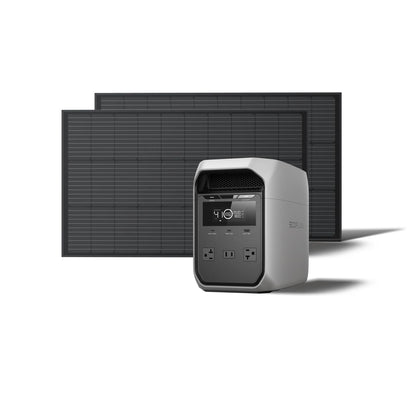 EF ECOFLOW Solar Generator Delta 2 with 220W Solar Panel, 1024Wh LFP(LiFePO4) Battery, 1800W AC/100W USB-C Output, Fast Charging Portable Power Station for Home Backup Power, Camping & RVs
