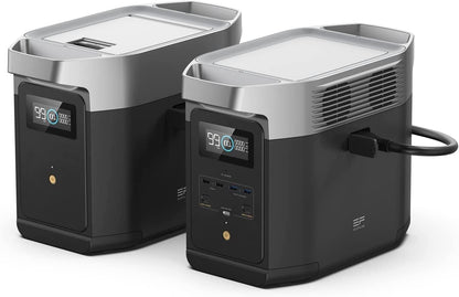 EF ECOFLOW Solar Generator Delta 2 with 220W Solar Panel, 1024Wh LFP(LiFePO4) Battery, 1800W AC/100W USB-C Output, Fast Charging Portable Power Station for Home Backup Power, Camping & RVs