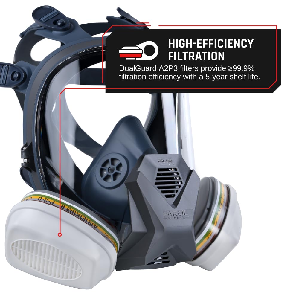 Parcil Distribution Full-Face Respirator and Filter Options