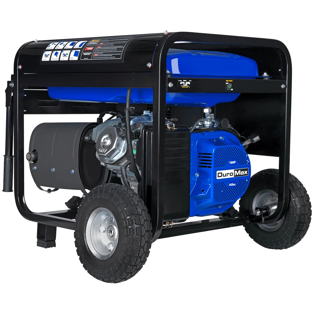 DuroMax XP12000EH 12,000-Watt Dual Fuel Portable Generator – Gas & Propane, Electric Start, Whole Home Backup Power, Transfer Switch Ready, RV & Emergency Ready
