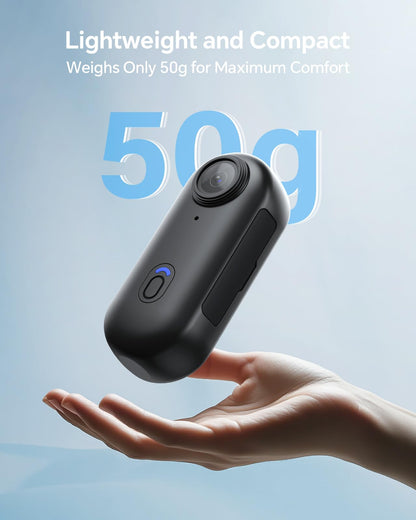 BOBLOV W4 4K Mini Body Camera,128G Wearable Camera with 360°Rotatable Clip & Magnetic Clip, Thumb Size, 96 Minutes for Recording, Easy to Use for Lecture, Traveling, Pet Walking and Outdoors