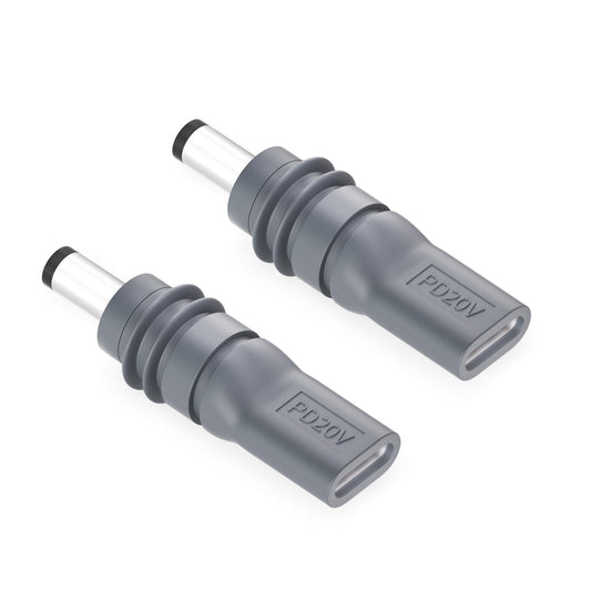 2 PCS Starlink Mini Cable Adapter DC to USB Type C Converter for Starlink Mini Accessories Input 20V Type C Male to DC 5.5 x 2.1mm Female Power Adapter Work with 100W PD Source Black