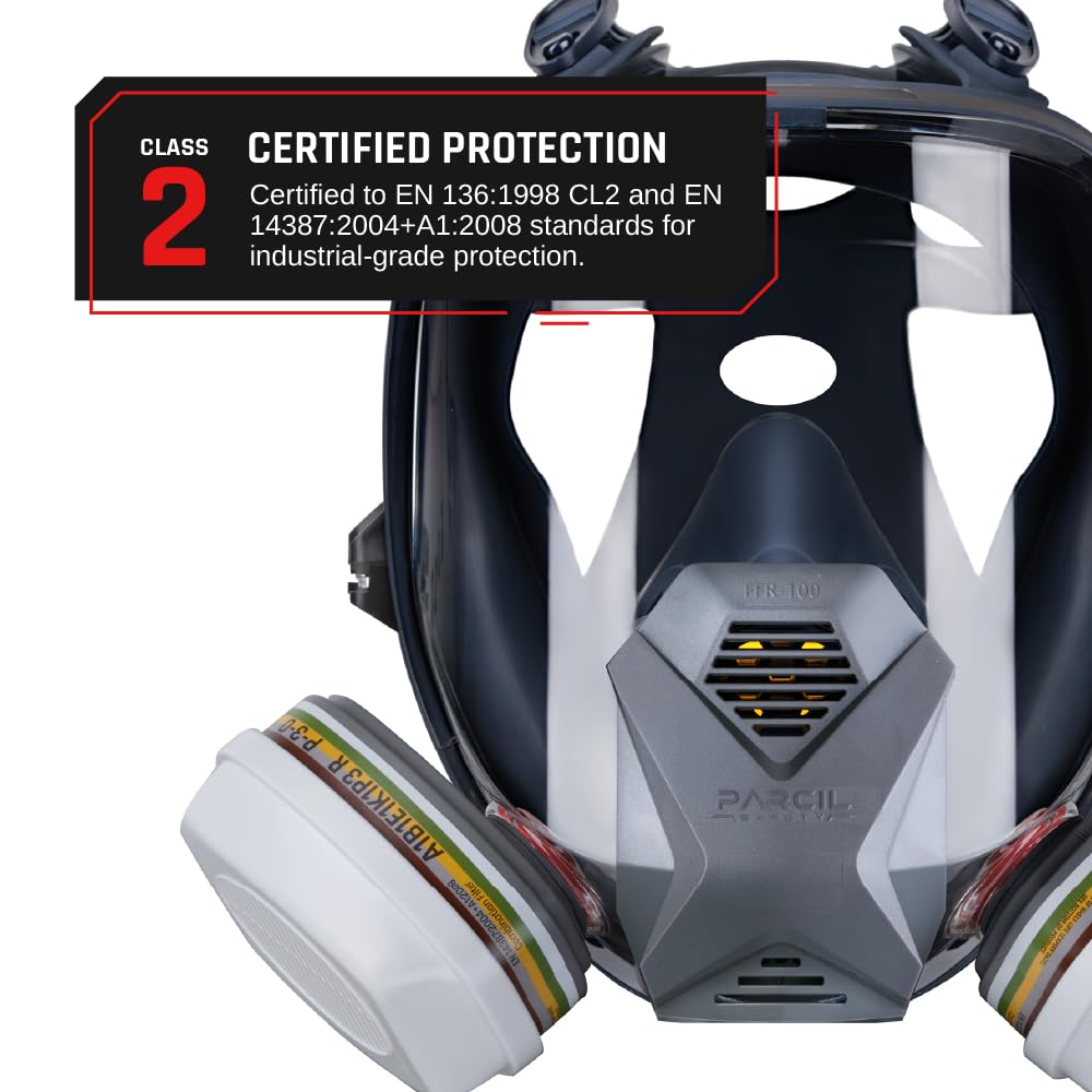 Parcil Distribution Full-Face Respirator and Filter Options