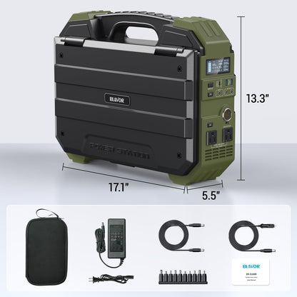 BLAVOR 1600W Solar Generator, 1024Wh Power Station with Built-In 40W Panel