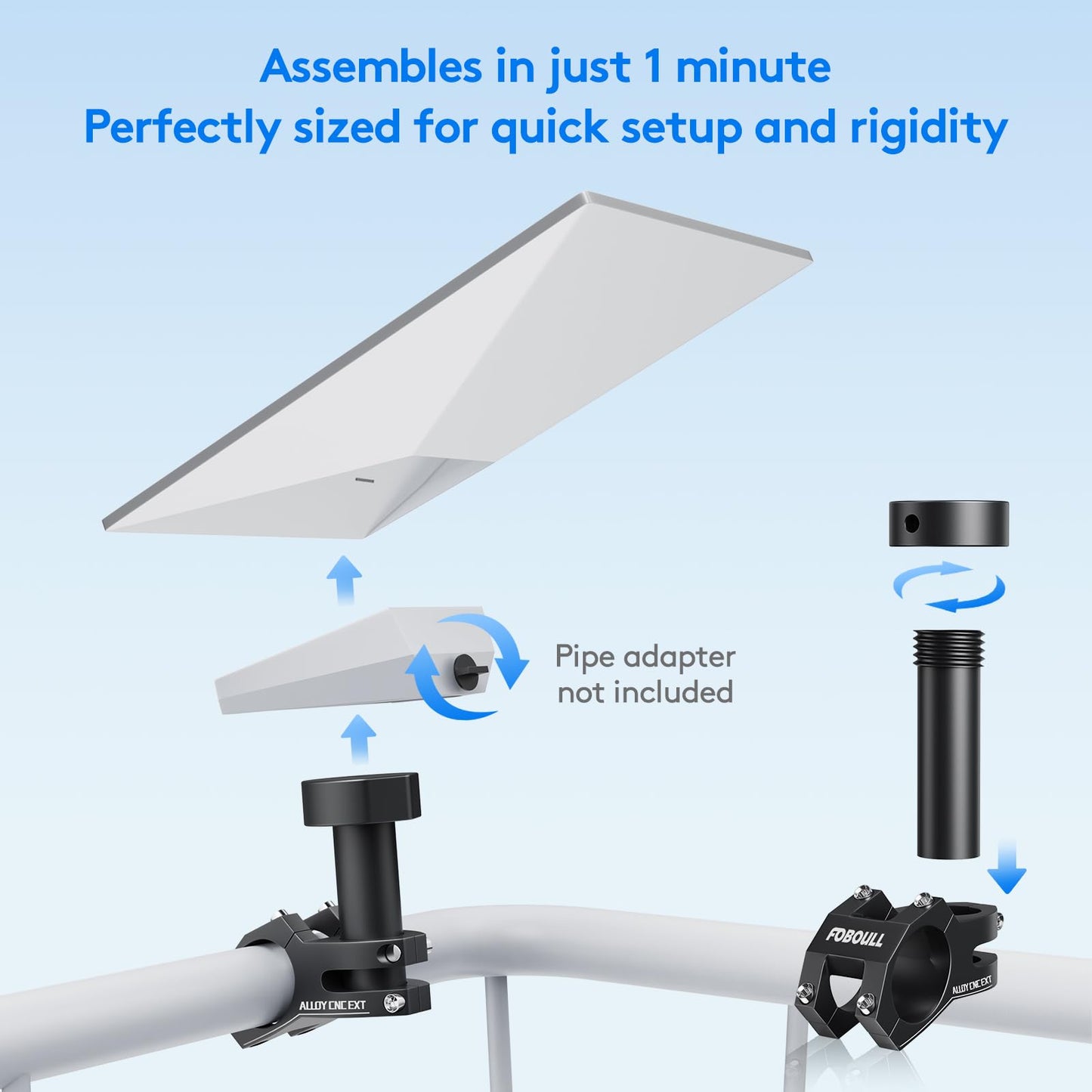 Starlink Mini Tripod Mount Kits, WindPro Wind-Resistant Design, Adjustable Height and Angle Tripod Mounting Kit with Starlink Mini Satellite for Camping and RV Travel