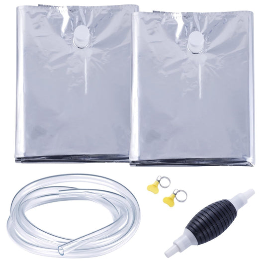 116 Gallon Aluminum Foil Emergency Water Storage, Bathtub Water Storage Bag with Hand Pump, Water Storage Bladder for Hurricane Disaster Preparedness Survival Drinking Water