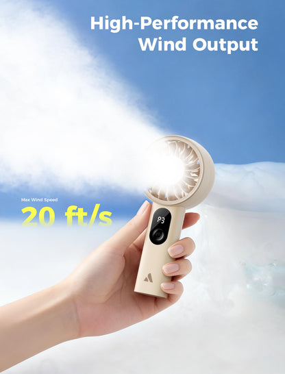 Aecooly Mighty Portable Fan, Powerful Handheld Fan, USB Rechargeable