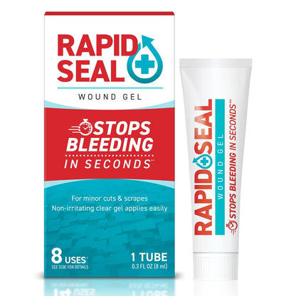 Rapid-Seal Hemostatic Wound Gel, 2 Tube, Stops Bleeding in Seconds