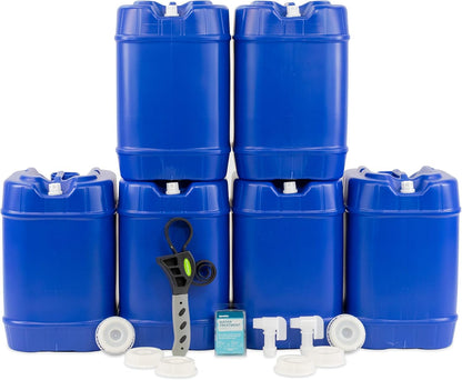 5-Gallon Stackable Water Storage Containers, 4-Pack