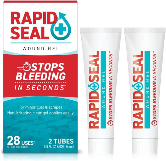 Rapid-Seal Hemostatic Wound Gel, 2 Tube, Stops Bleeding in Seconds
