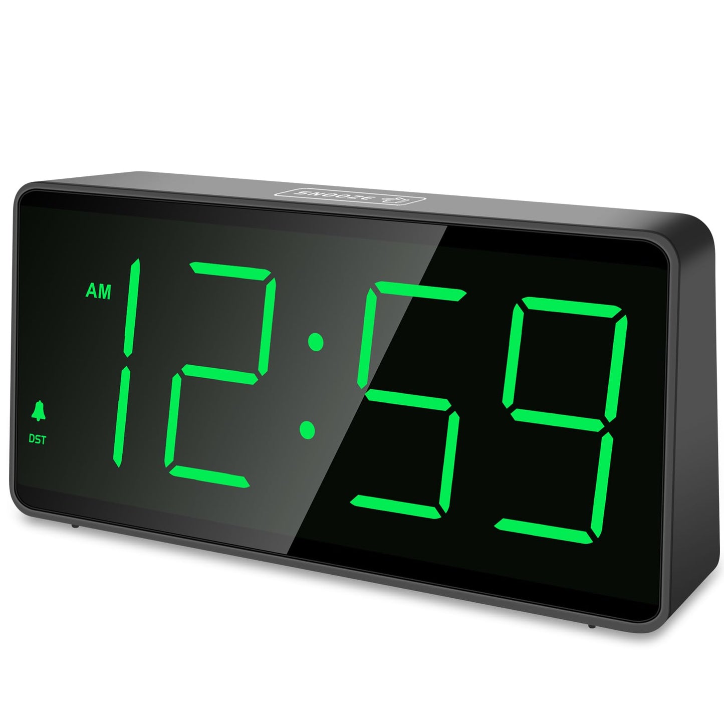 Peakeep Battery Operated Digital Alarm Clock for Bedrooms Cordless - Auto/Manual Dimmer, Volume Adjustable, Large Big Numbers Display, Dual Power Supply