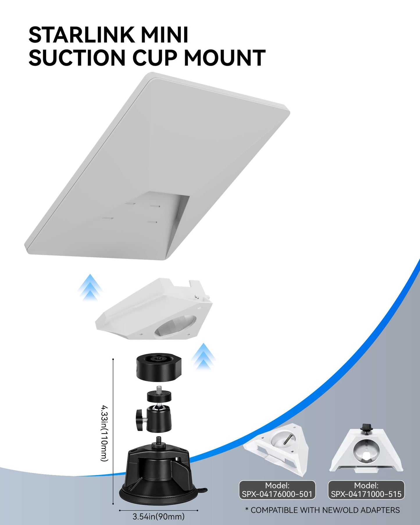 Starlink Mini Tripod Mount Kits, WindPro Wind-Resistant Design, Adjustable Height and Angle Tripod Mounting Kit with Starlink Mini Satellite for Camping and RV Travel