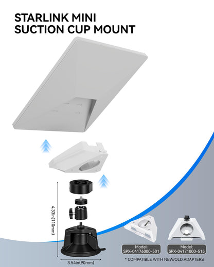 Starlink Mini Tripod Mount Kits, WindPro Wind-Resistant Design, Adjustable Height and Angle Tripod Mounting Kit with Starlink Mini Satellite for Camping and RV Travel