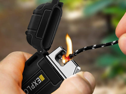 Laffizz Waterproof Outdoor Lighter, Dual Arc or Butane Torch