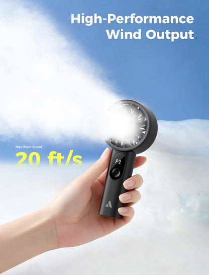Aecooly Mighty Portable Fan, Powerful Handheld Fan, USB Rechargeable