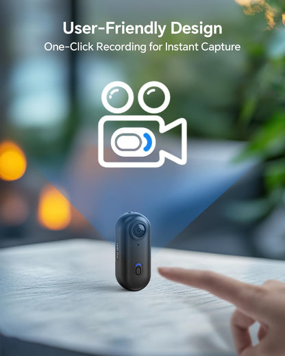 BOBLOV W4 4K Mini Body Camera,128G Wearable Camera with 360°Rotatable Clip & Magnetic Clip, Thumb Size, 96 Minutes for Recording, Easy to Use for Lecture, Traveling, Pet Walking and Outdoors