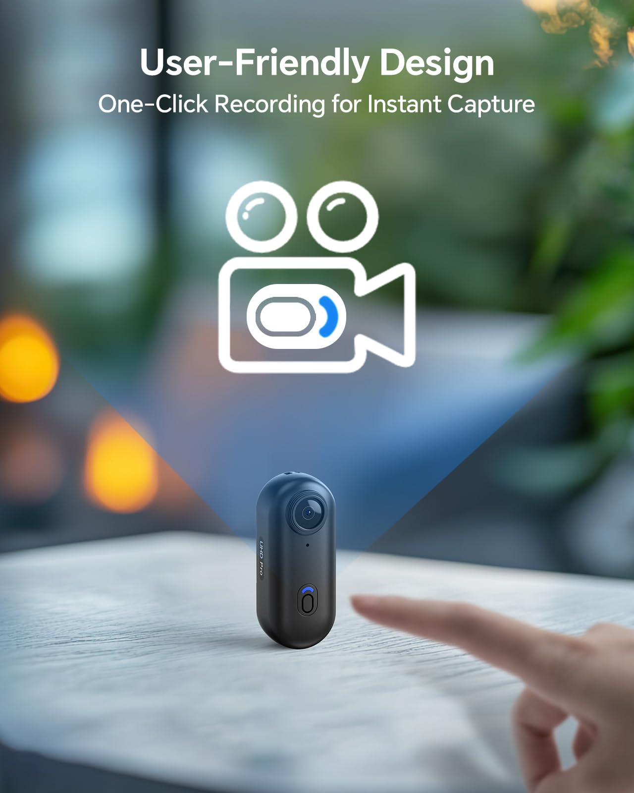BOBLOV W4 4K Mini Body Camera,128G Wearable Camera with 360°Rotatable Clip & Magnetic Clip, Thumb Size, 96 Minutes for Recording, Easy to Use for Lecture, Traveling, Pet Walking and Outdoors