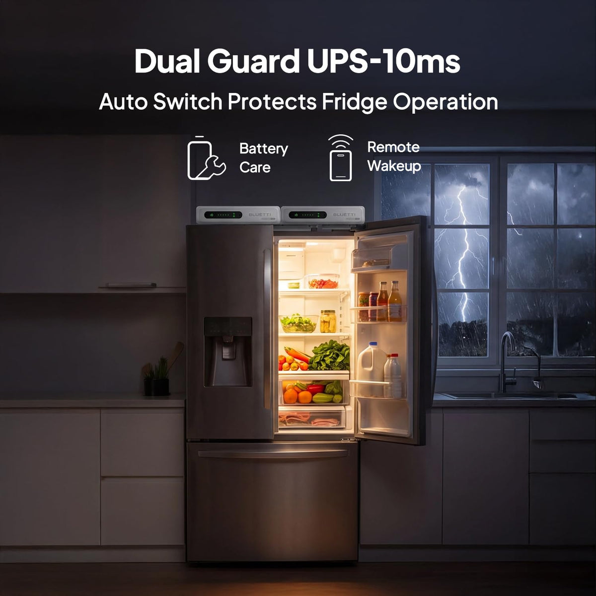 BLUETTI FridgePower Portable Power Station, 2016Wh 1800W LFP Battery Backup