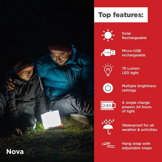 LuminAID Solar Camping Lantern - Inflatable LED Lamp Perfect for Camping, Hiking, Travel and More - Emergency Light for Power Outages, Hurricane, Survival Kits - As Seen on Shark Tank