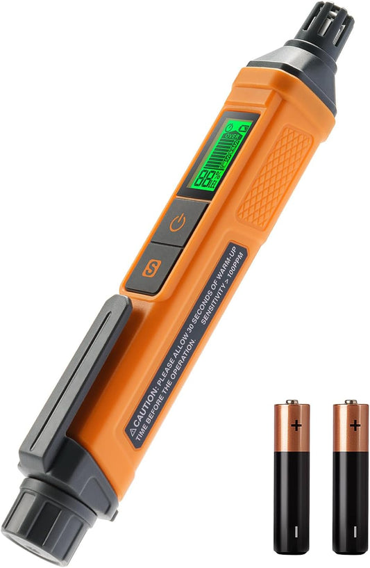 PT199 Natural Gas Leak Detector with Audible/Visual Alarm, Methane & Propane, Orange