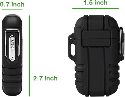 Laffizz Waterproof Outdoor Lighter, Dual Arc or Butane Torch