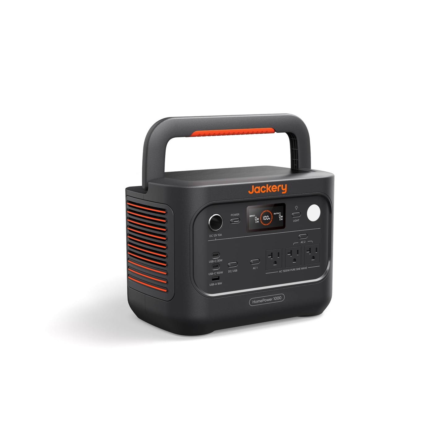 Jackery Explorer 1000 v2 Portable Power Station,1070Wh LiFePO4 Battery,1500W AC/100W USB-C Output, 1 Hr Fast Charge, Solar Generator for Camping,Emergency, RV, Off-Grid Living(Dune White)