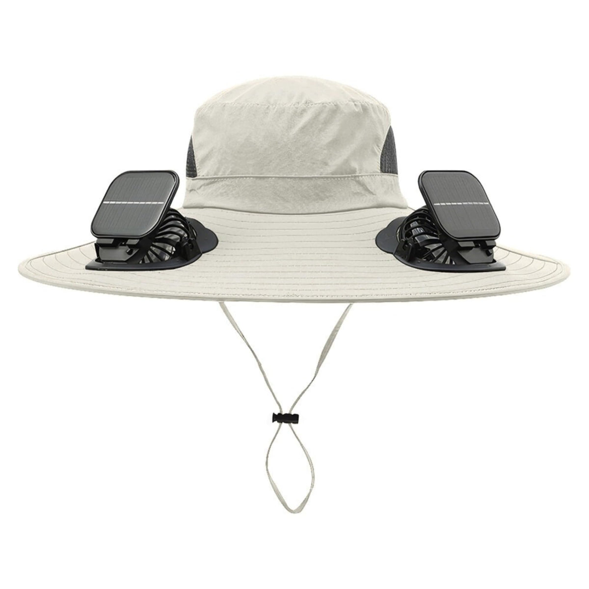 Solar Powered Fan Hat for Men Women Wide Brim Hat with 2 Fans UPF 50+ Outdoor Fishing Beach Sun Hat