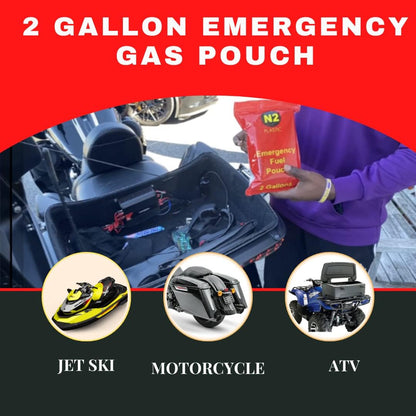 2-Gallon Foldable Gas Pouch for Motorcycles, Cars & Emergency Storage